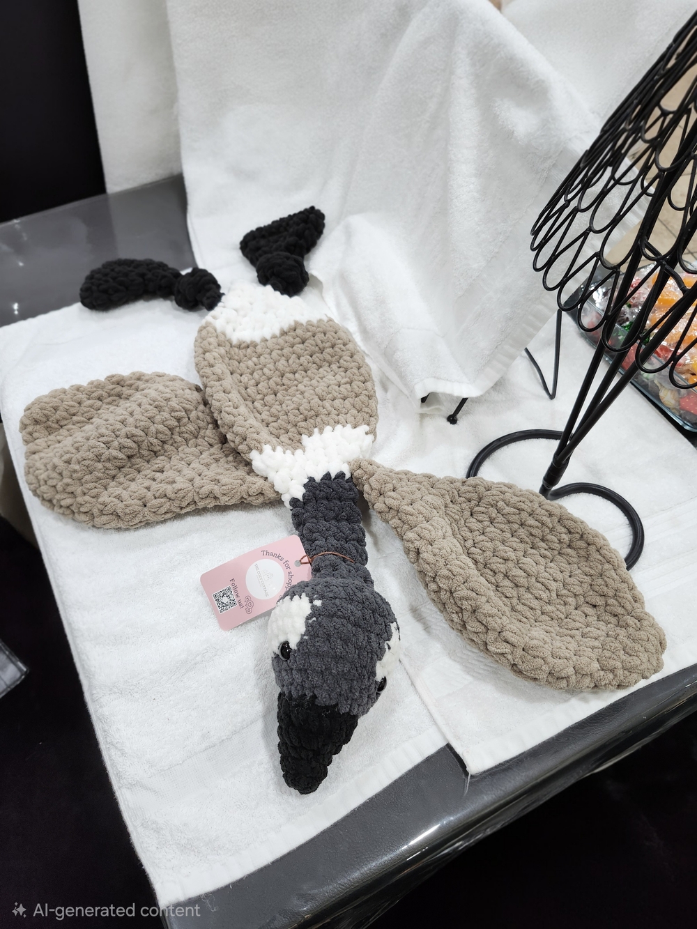 Handmade Canada Goose Crochet Baby Snuggler